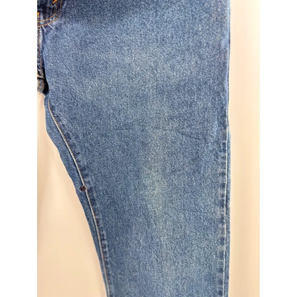 Levis 517 Mens Bootcut Jeans Distressed Clean Indigo Blue Denim(Measures 36x24)